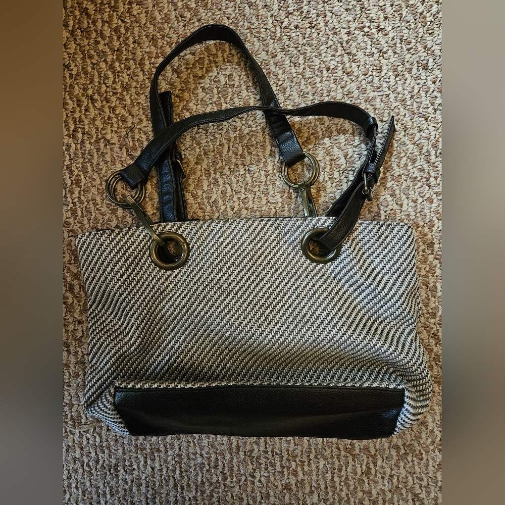 Braciano Brown and Cream Women's Shoulder Bag